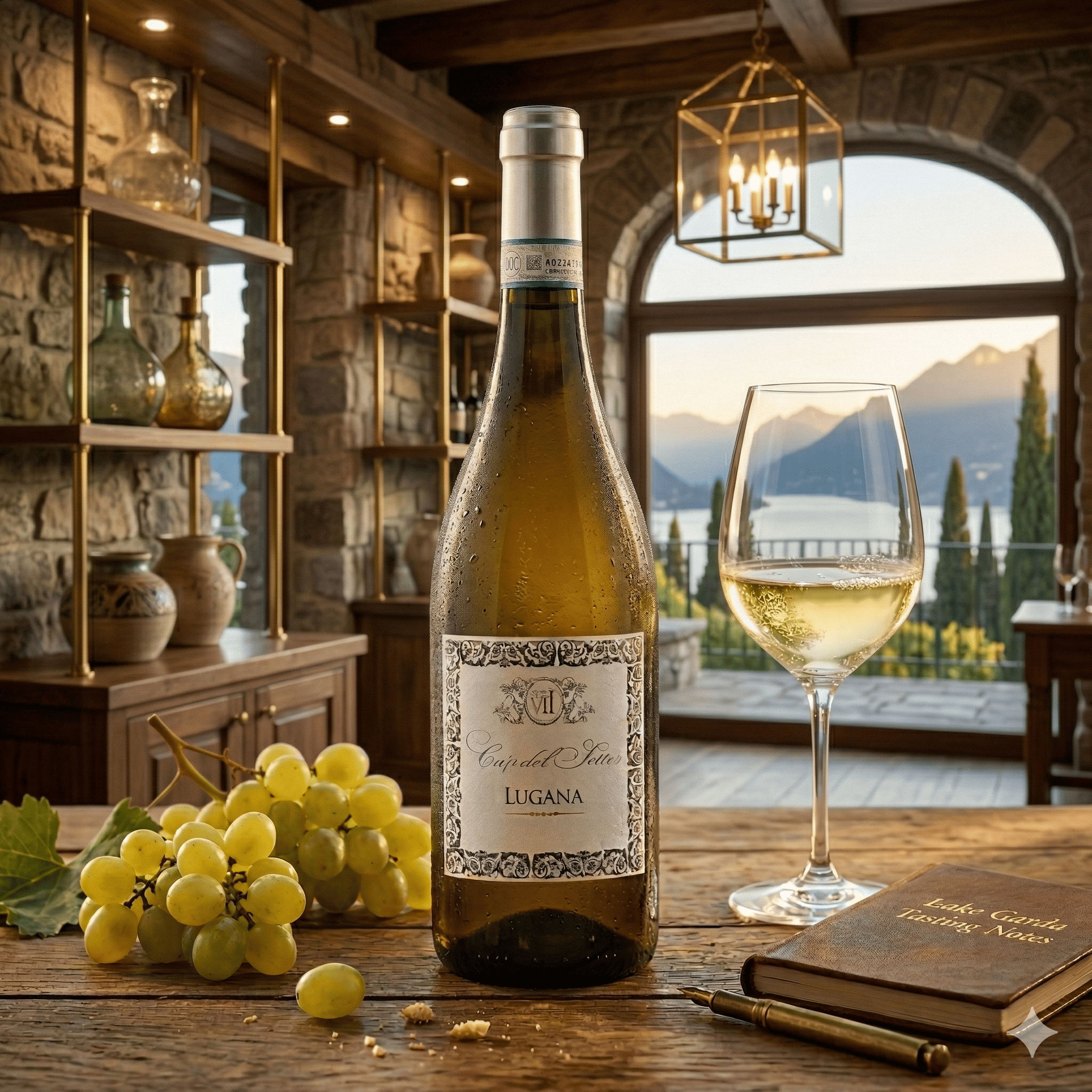 Lugana 2025 - Vinho Branco - Vinho Branco italiano servido em taça, ideal para harmonização