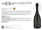 Filacorta Prosecco 2022 - Espumante - Espumante italiano Ca' del Sette da região de Veneto, garrafa 750ml