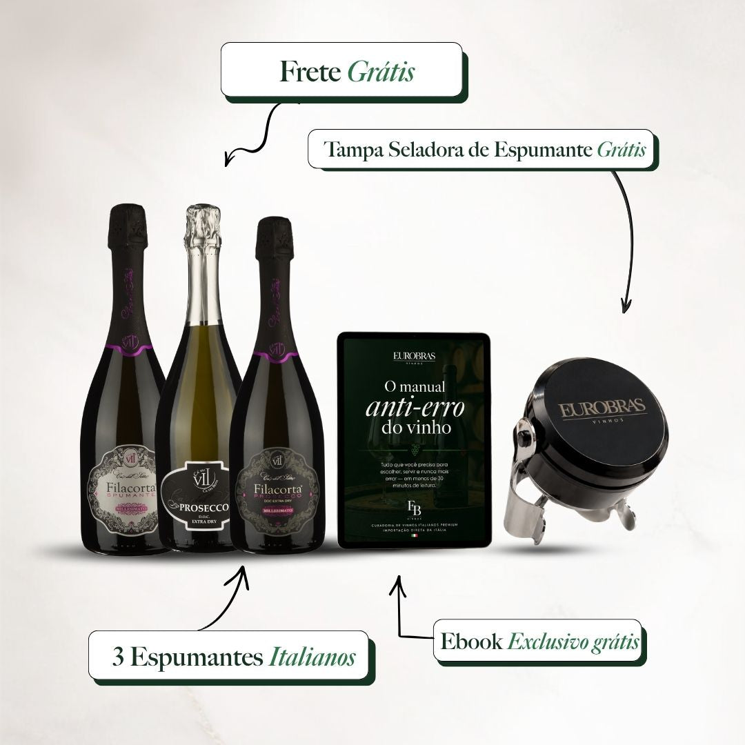 Kit com 3 Espumantes Italianos + Brindes