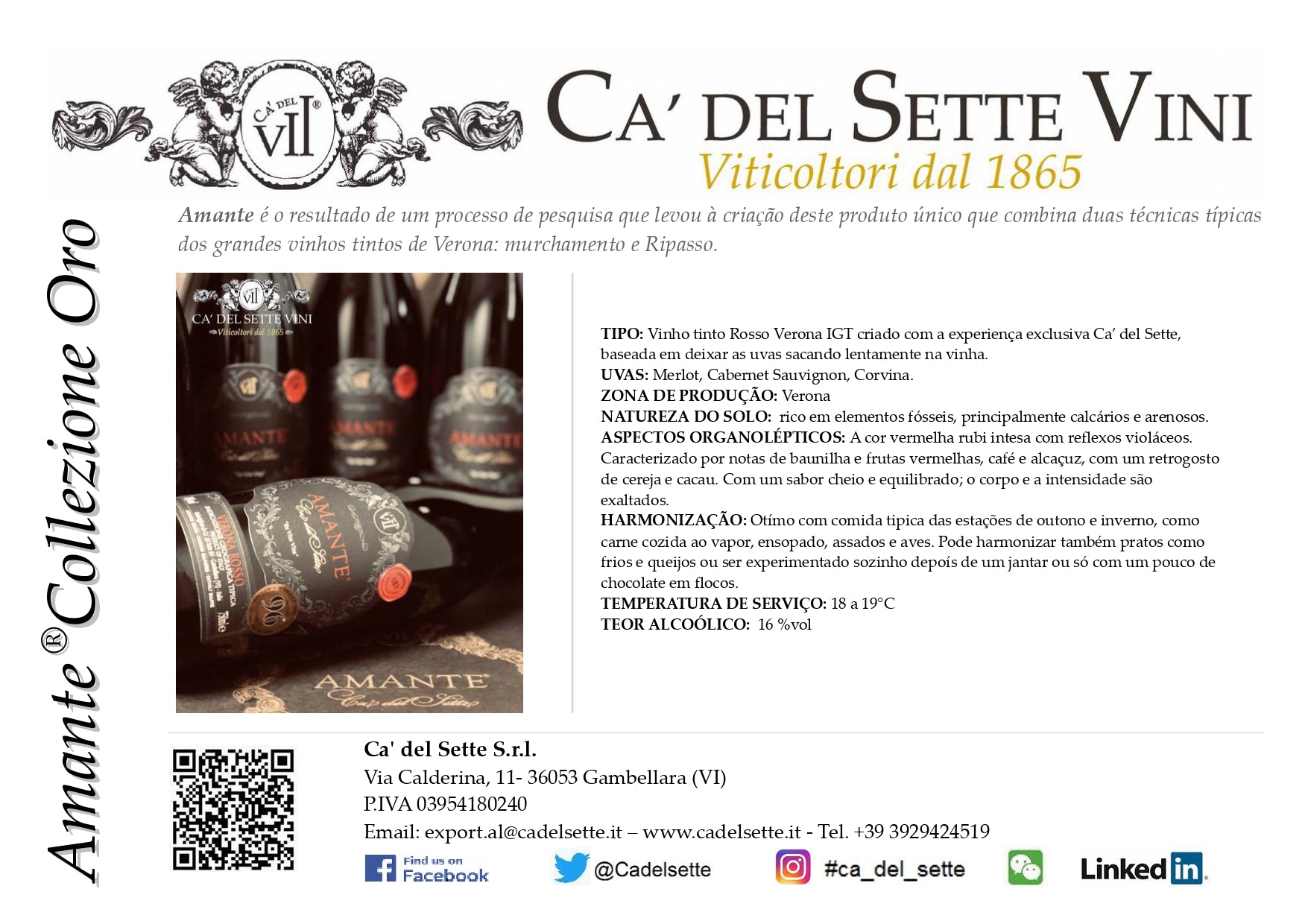 Amante Oro 2019 Vinho Tinto Premium - Imagem 7