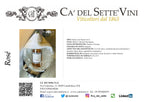 Rosato 2023 - Vinho Rosê - Vinho Rosé italiano Ca' del Sette da região de Veneto, garrafa 750ml
