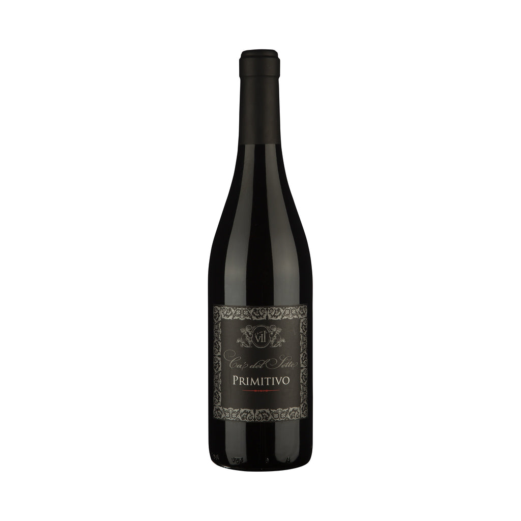 Garrafa de Primitivo 2021 - Vinho Tinto - Vinho Tinto italiano Ca' del Sette importado da região de Veneto
