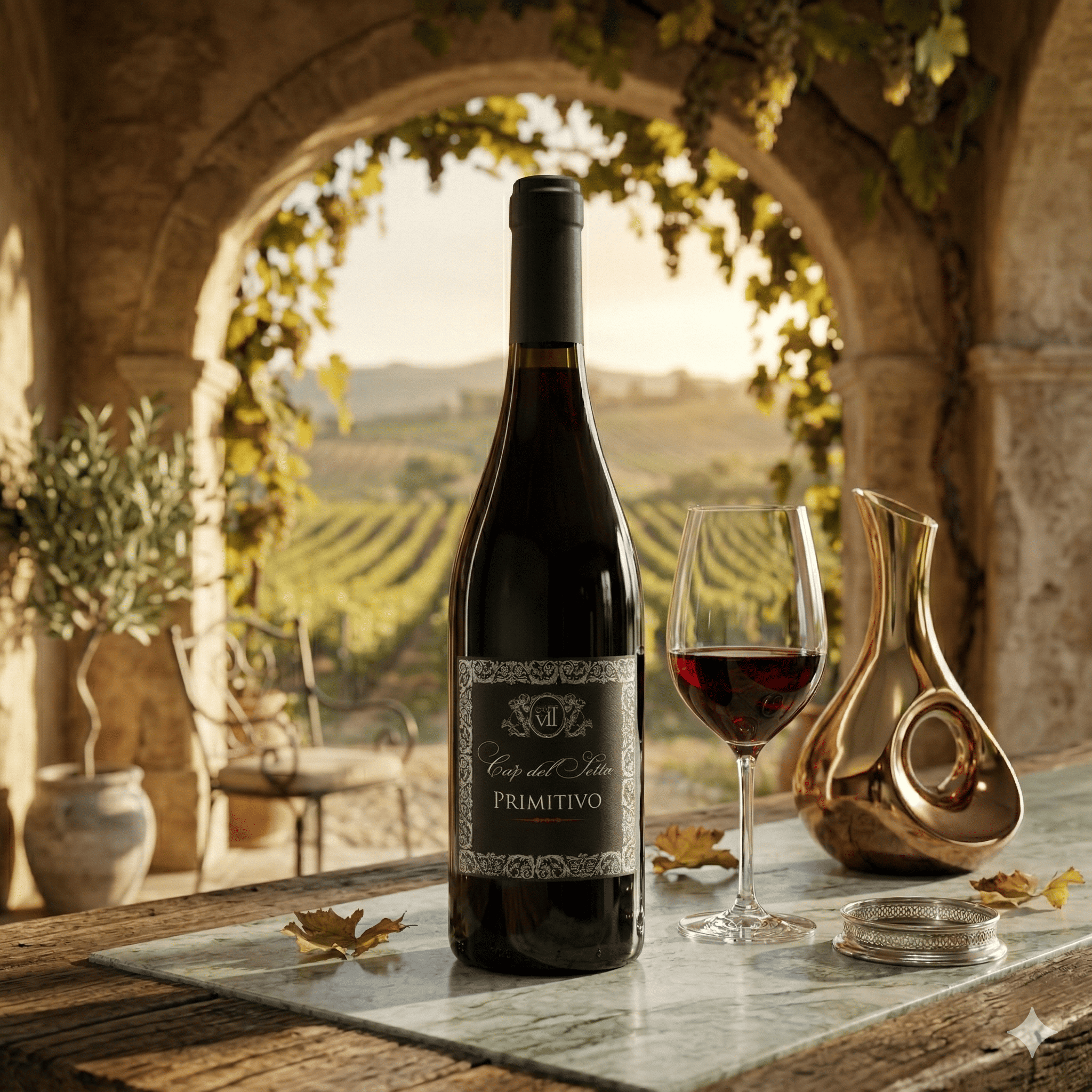 Primitivo 2021 - Vinho Tinto - Vinho Tinto italiano servido em taça, ideal para harmonização