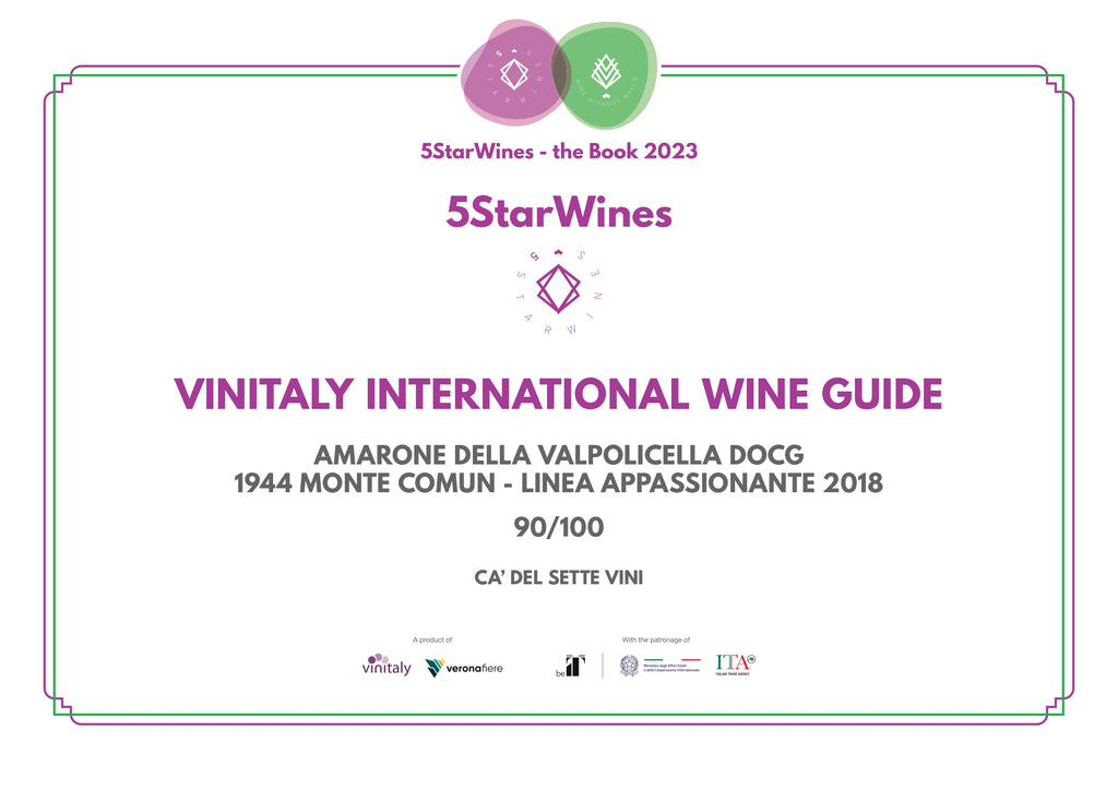 Appassionante Amarone 2018 - Vinho Tinto - Detalhe do selo e contrarrótulo do vinho tinto italiano